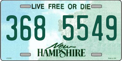 NH license plate 3685549