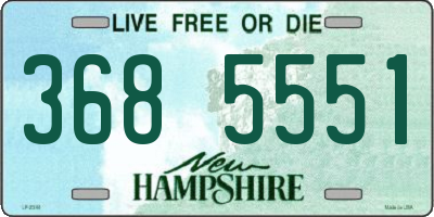 NH license plate 3685551