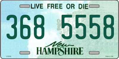 NH license plate 3685558