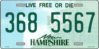 NH license plate 3685567