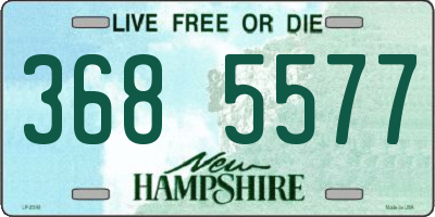NH license plate 3685577