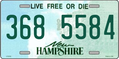 NH license plate 3685584