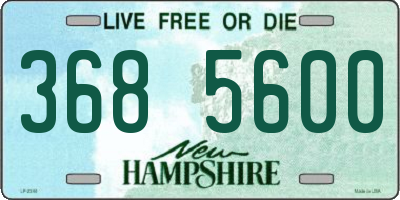 NH license plate 3685600