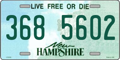NH license plate 3685602