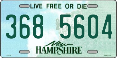 NH license plate 3685604