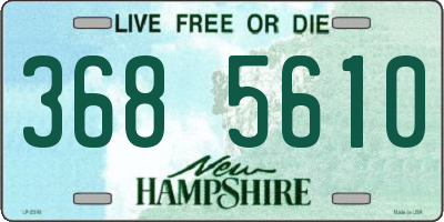 NH license plate 3685610
