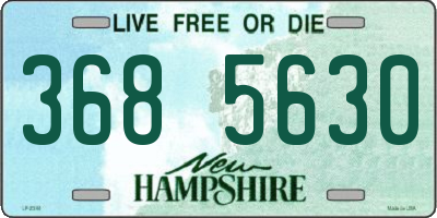 NH license plate 3685630