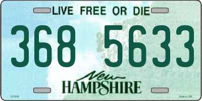 NH license plate 3685633