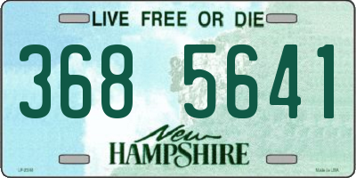 NH license plate 3685641