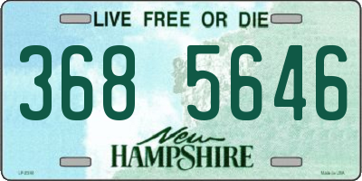 NH license plate 3685646