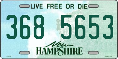 NH license plate 3685653