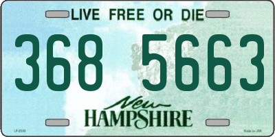NH license plate 3685663