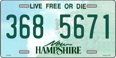 NH license plate 3685671