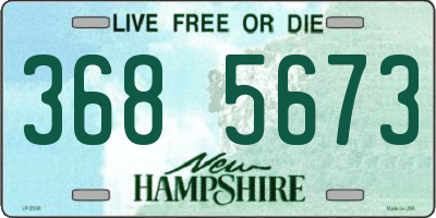 NH license plate 3685673