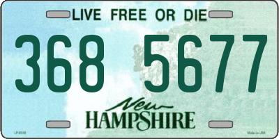 NH license plate 3685677