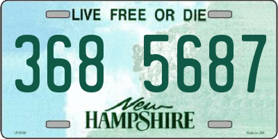 NH license plate 3685687