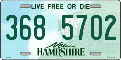 NH license plate 3685702