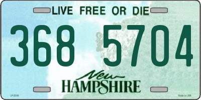 NH license plate 3685704