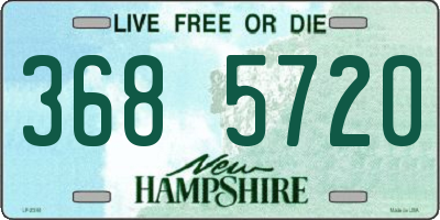 NH license plate 3685720