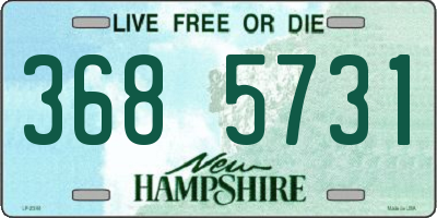 NH license plate 3685731