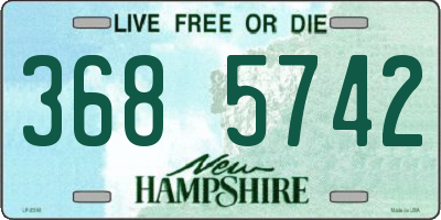 NH license plate 3685742