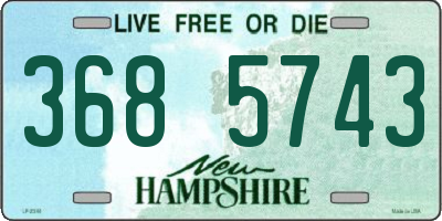 NH license plate 3685743