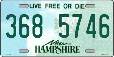 NH license plate 3685746