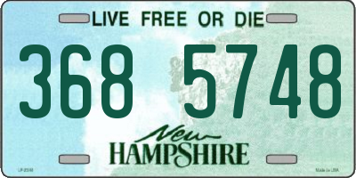 NH license plate 3685748