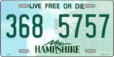NH license plate 3685757