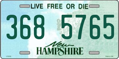 NH license plate 3685765