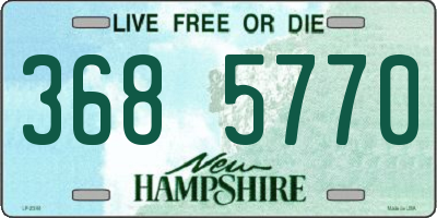 NH license plate 3685770