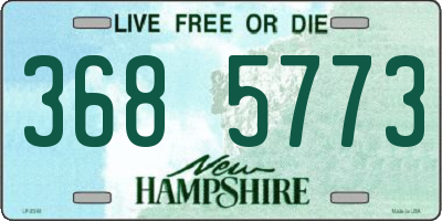 NH license plate 3685773