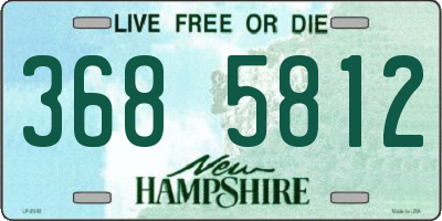 NH license plate 3685812