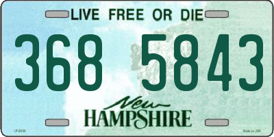 NH license plate 3685843