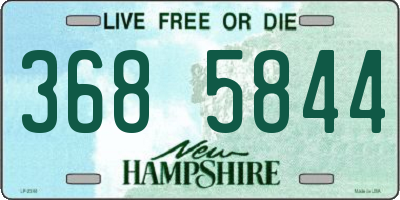 NH license plate 3685844