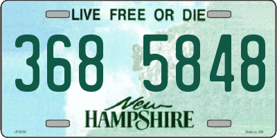 NH license plate 3685848