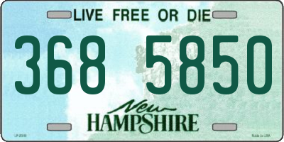 NH license plate 3685850