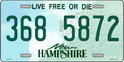 NH license plate 3685872