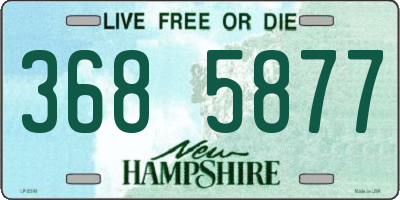 NH license plate 3685877