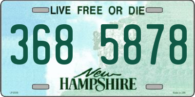 NH license plate 3685878