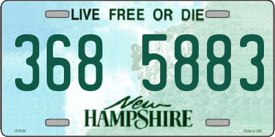 NH license plate 3685883