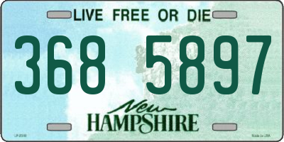 NH license plate 3685897