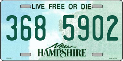 NH license plate 3685902