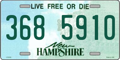 NH license plate 3685910