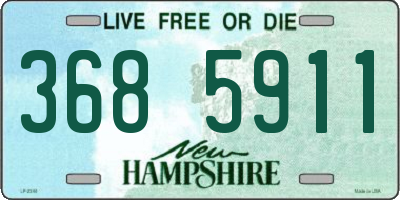 NH license plate 3685911