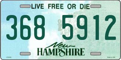 NH license plate 3685912