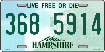 NH license plate 3685914