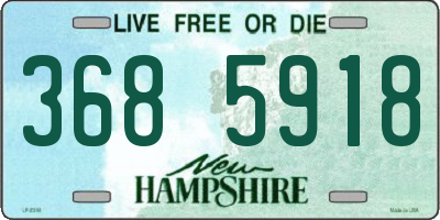 NH license plate 3685918