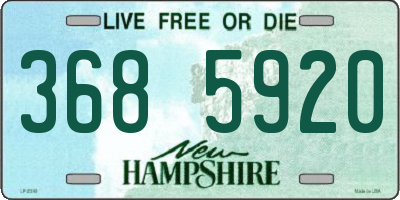 NH license plate 3685920