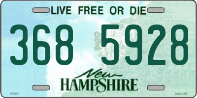 NH license plate 3685928